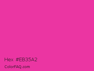 Hex #eb35a2 Color Image