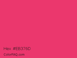 Hex #eb376d Color Image