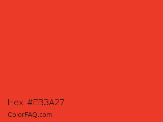 Hex #eb3a27 Color Image
