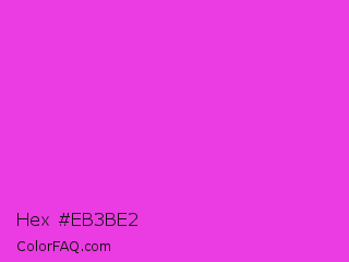 Hex #eb3be2 Color Image