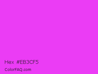 Hex #eb3cf5 Color Image