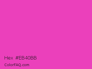 Hex #eb40bb Color Image