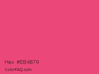 Hex #eb4879 Color Image
