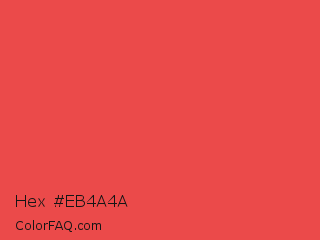 Hex #eb4a4a Color Image