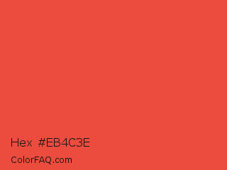 Hex #eb4c3e Color Image