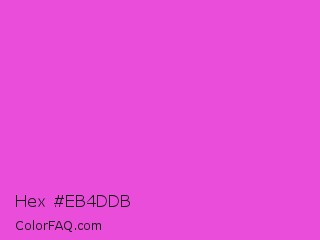 Hex #eb4ddb Color Image