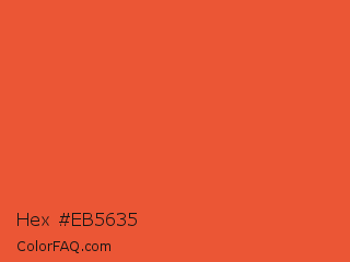 Hex #eb5635 Color Image