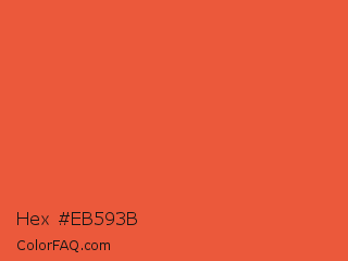 Hex #eb593b Color Image