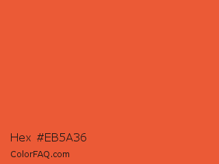 Hex #eb5a36 Color Image