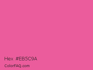 Hex #eb5c9a Color Image