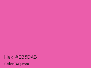 Hex #eb5dab Color Image