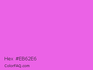 Hex #eb62e6 Color Image