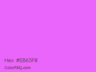 Hex #eb65f8 Color Image