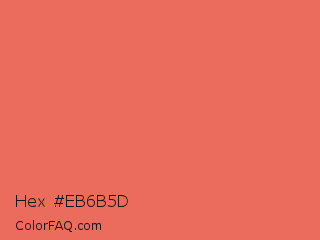 Hex #eb6b5d Color Image