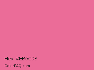 Hex #eb6c98 Color Image