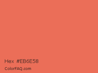 Hex #eb6e58 Color Image