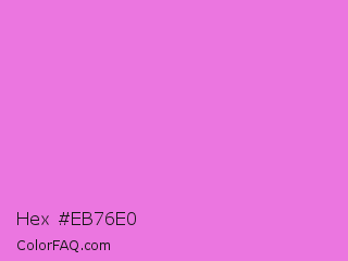 Hex #eb76e0 Color Image