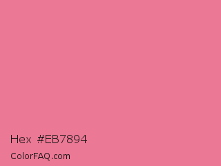 Hex #eb7894 Color Image