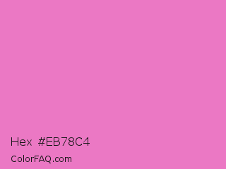 Hex #eb78c4 Color Image