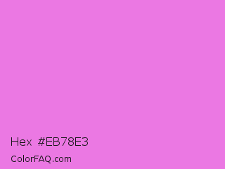 Hex #eb78e3 Color Image