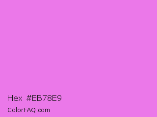 Hex #eb78e9 Color Image
