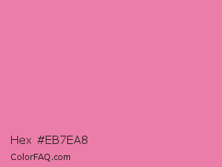 Hex #eb7ea8 Color Image