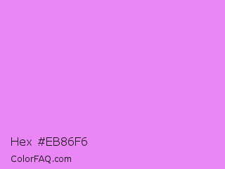 Hex #eb86f6 Color Image