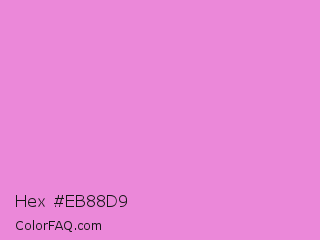 Hex #eb88d9 Color Image