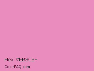 Hex #eb8cbf Color Image