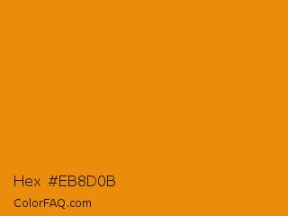 Hex #eb8d0b Color Image