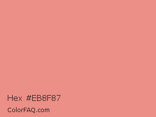 Hex #eb8f87 Color Image