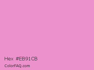 Hex #eb91cb Color Image