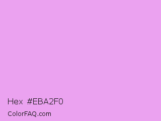 Hex #eba2f0 Color Image