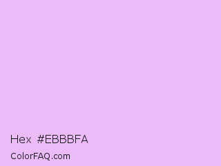 Hex #ebbbfa Color Image