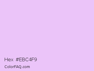 Hex #ebc4f9 Color Image