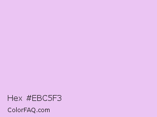 Hex #ebc5f3 Color Image