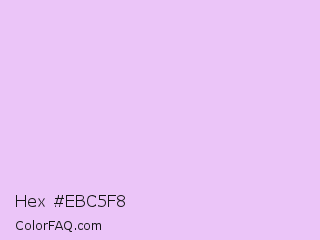 Hex #ebc5f8 Color Image