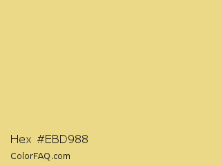Hex #ebd988 Color Image