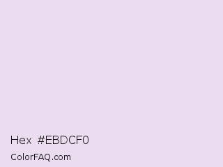 Hex #ebdcf0 Color Image