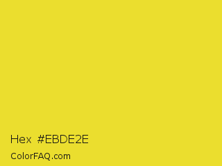 Hex #ebde2e Color Image