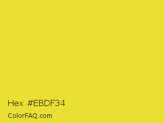 Hex #ebdf34 Color Image