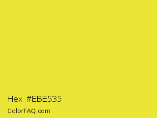 Hex #ebe535 Color Image