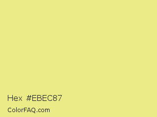 Hex #ebec87 Color Image
