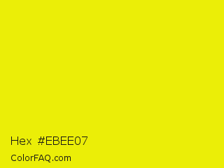 Hex #ebee07 Color Image