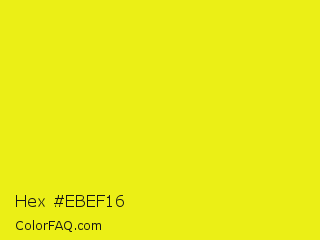 Hex #ebef16 Color Image
