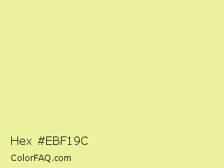 Hex #ebf19c Color Image