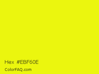 Hex #ebf60e Color Image
