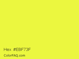 Hex #ebf73f Color Image