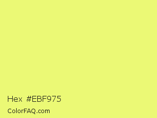 Hex #ebf975 Color Image