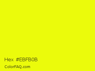 Hex #ebfb0b Color Image